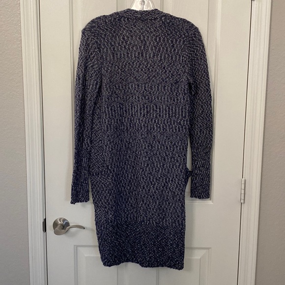 Athleta Navy & White Long Sleeve Long Cardigan Sweater Size XXS - Picture 8 of 12